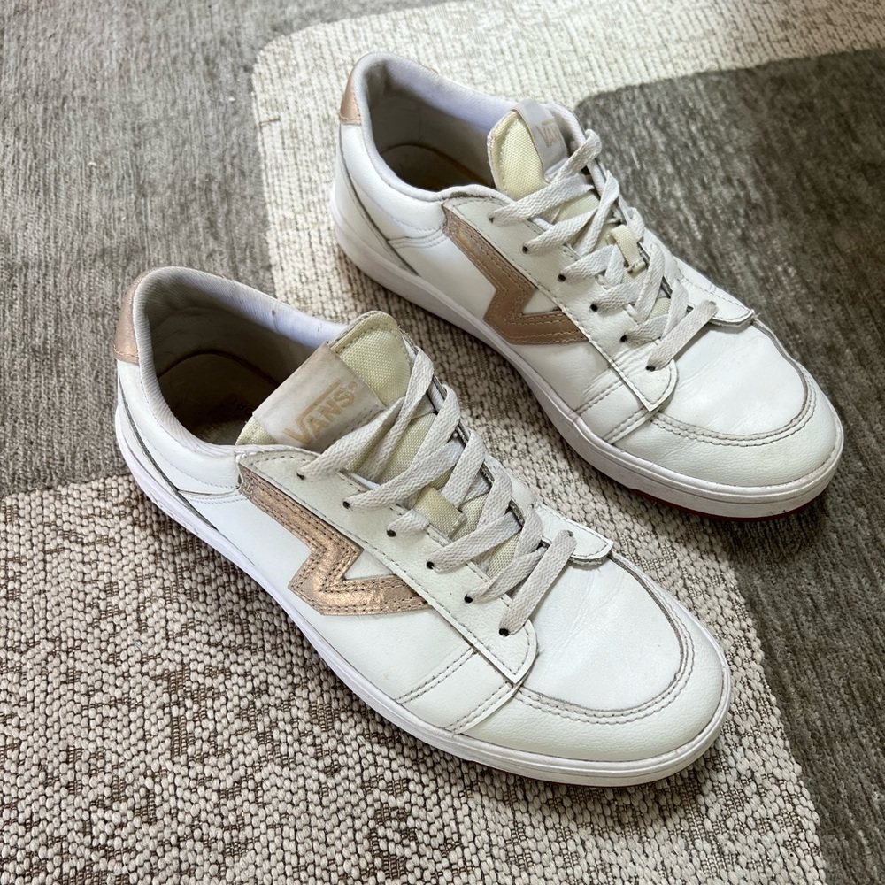 Van’s white leather shoes // women’s size 9
